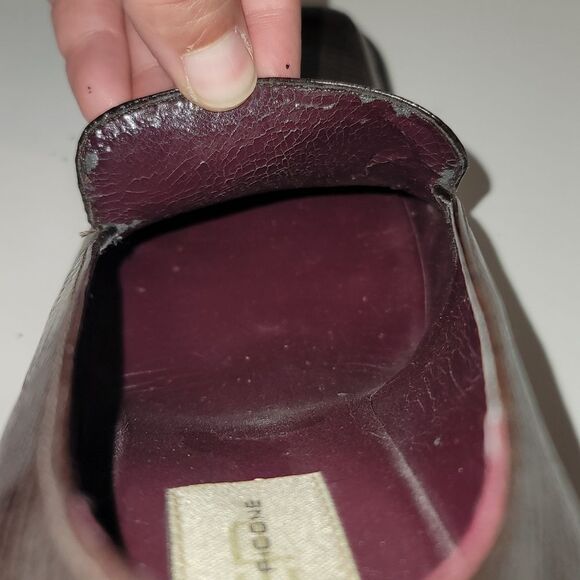 Vintage Evan Picone Brown Alligator Skin Pattern 7.5 Heels - Picture 8 of 9